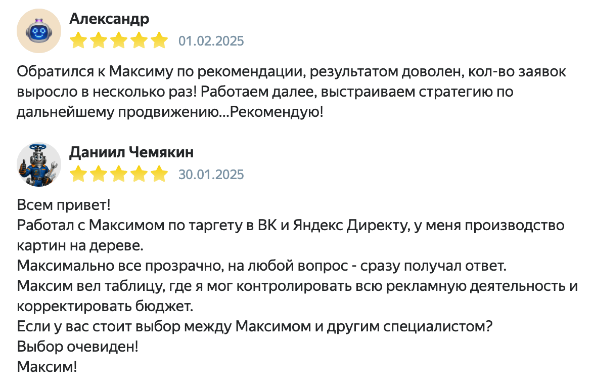 Отзывы Александра и Даниила Чемякина о продвижении